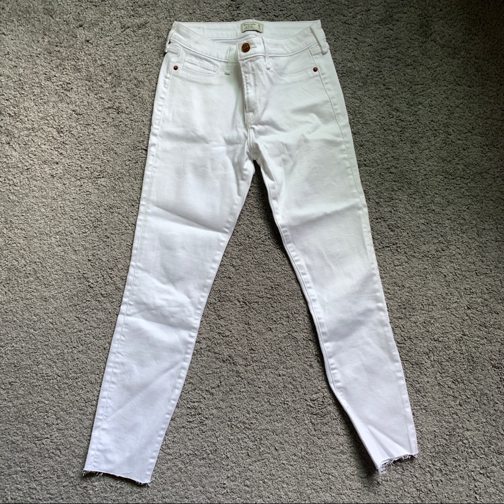 Abercrombie & Fitch Harper Ankle White Jean